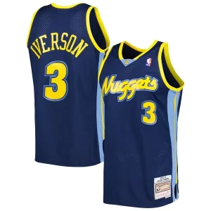 Allen Iverson Denver Nuggets Hardwood Classics Luxueux Swingman Jersey Navy