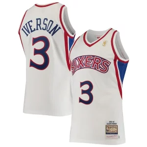 Allen Iverson Philadelphia 76ers 1996/97 Hardwood Classics Authentic Jersey White Vibrant