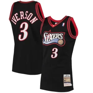 Allen Iverson Philadelphia 76ers 1997/98 Hardwood Classics Authentique Authentic Jersey Black