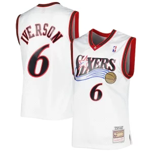 Allen Iverson Philadelphia 76ers 2001/02 Hardwood Moderne Classics Swingman Jersey White/Red