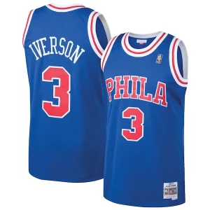 Allen Personalisable Iverson Philadelphia 76ers 1996/97 Hardwood Classics Throwback Swingman Jersey Royal