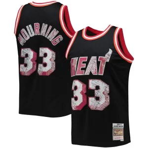 Alonzo Mourning Miami Heat Authentique 1996/97 Hardwood Classics NBA 75th Anniversary Diamond Swingman Jersey Black