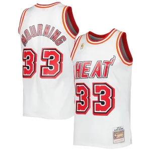 Alonzo Mourning Uniques Miami Heat Hardwood Classics Swingman Jersey White