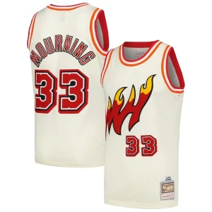 Alonzo Stylish Mourning Miami Heat Chainstitch Swingman Jersey Cream