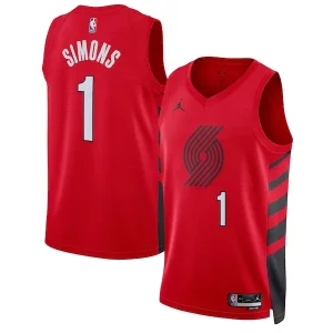 Anfernee Simons Portland Trail Blazers Jordan Brand Exceptionnel Unisex Swingman Jersey Statement Edition Red