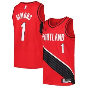 Anfernee Simons Portland Trail Blazers Jordan Brand Notable Swingman Player Jersey Statement Edition Red/Black