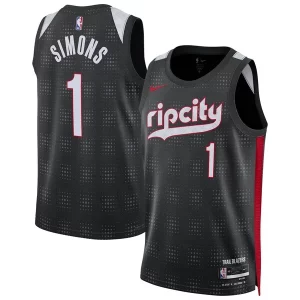 Anfernee Simons Portland Trail Blazers Nike Superbe Unisex 2024/25 Swingman Player Jersey City Edition Black