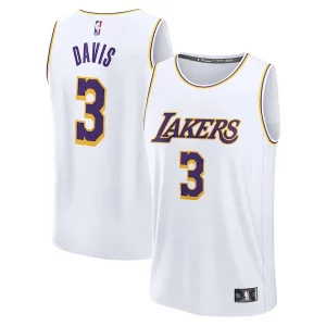 Anthony Davis Los Angeles Lakers Youth Fast Break Replica Player Jersey Association Edition White Authentique