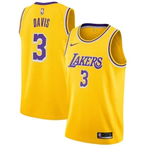 Anthony Davis Refiné Los Angeles Lakers Nike 2019/20 Swingman Jersey Gold Icon Edition