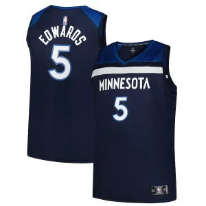 Anthony Edwards Minnesota Timberwolves Big & Tall Fast Break Jersey Icon Edition Authentique Navy