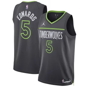 Anthony Edwards Minnesota Timberwolves Jordan Brand Unisex Swingman Luxueux Jersey Statement Edition Charcoal