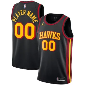 Atlanta Hawks Jordan Brand Swingman Custom Jersey Collectible Statement Edition Black