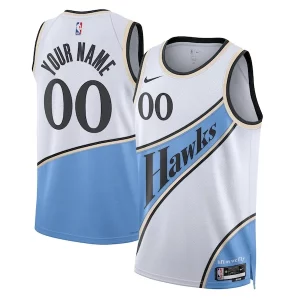 Atlanta Hawks Nike Personalisable Unisex 2024/25 Custom Swingman Jersey City Edition White