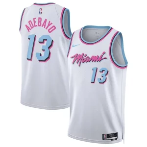 Bam Adebayo Miami Vibrant Heat Nike Unisex 2024/25 Swingman Player Jersey City Edition White
