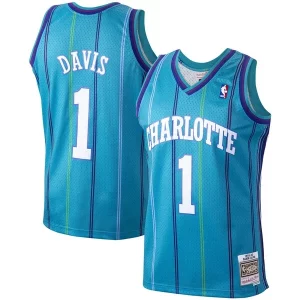Baron Davis Charlotte Hornets 1999/00 Unique Hardwood Classics Swingman Jersey Teal