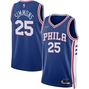 Ben Simmons Philadelphia 76ers Nike Luxueux 2021/22 Diamond Swingman Jersey Icon Edition Royal