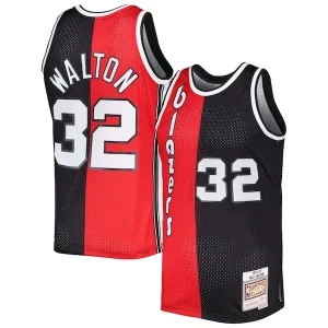 Bill Walton Portland Trail Blazers Hardwood Uniques Classics 1976/77 Split Swingman Jersey Red/Black