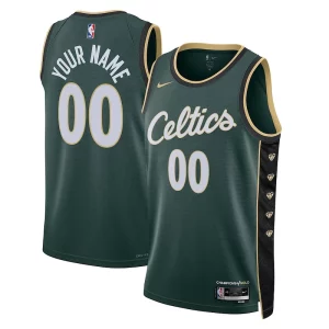 Boston Celtics Nike Unisex 2022/23 Swingman Custom Jersey City Edition Éclatant Kelly Green