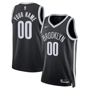 Brooklyn Nets Nike Unisex Haut de gamme Swingman Custom Jersey Black Icon Edition