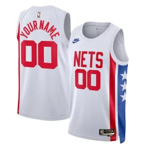 Brooklyn Notable Nets Nike Unisex 2022/23 Custom Swingman Jersey Classic Edition White