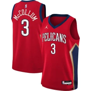 C.J. McCollum New Orleans Pelicans Jordan Brand Youth Swingman Jersey Statement Edition Splendide Red