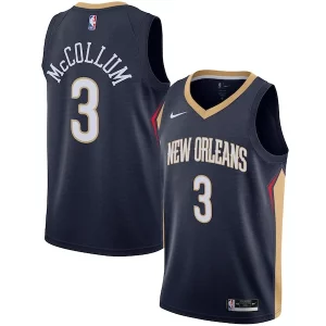 C.J. McCollum New Orleans Pelicans Nike Haut de gamme Swingman Jersey Icon Edition Navy