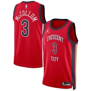 CJ McCollum New Luxueux Orleans Pelicans Jordan Brand Unisex Swingman Jersey Statement Edition Red