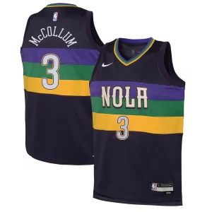 CJ McCollum New Orleans Pelicans Nike Youth Collectible Swingman Jersey City Edition Purple