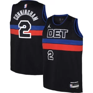 Cade Cunningham Detroit Pistons Jordan Brand Exquisite Youth Swingman Jersey Statement Edition Black