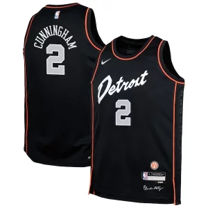 Cade Cunningham Detroit Pistons Nike Youth Swingman Replica Jersey City Edition Black Charming
