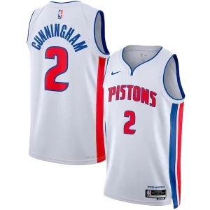 Cade Exquisite Cunningham Detroit Pistons Nike Unisex Swingman Jersey Association Edition White/Blue