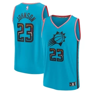 Cameron Johnson Phoenix Suns Youth 2022/23 Fast Break Jersey City Confortable Edition Turquoise
