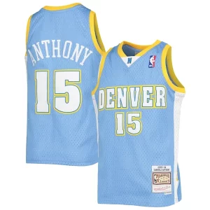 Carmelo Anthony Denver Nuggets Confortable Youth 2003 04 Hardwood Classics Swingman Jersey Powder Blue