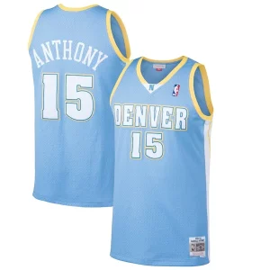Carmelo Anthony Denver Nuggets Hardwood Classics Magnifique Swingman Jersey Light Blue