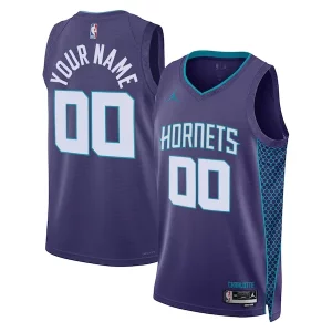 Charlotte Hornets Jordan Brand Distingué Unisex 2022/23 Swingman Custom Jersey Statement Edition Teal