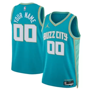 Charlotte Hornets Jordan Brand Unisex 2023/24 Custom Swingman Jersey Éclatant Teal City Edition