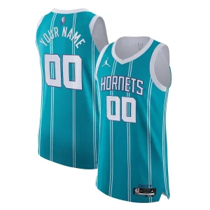 Charlotte Hornets Nike Premium 2021/22 Diamond Swingman Authentic Custom Jersey Icon Edition Teal