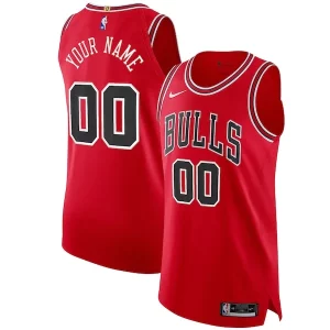Chicago Bulls Nike Authentic Exclusif Custom Jersey Red Icon Edition