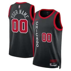 Chicago Bulls Nike Unisex 2023/24 Custom Luxueux Swingman Jersey Black City Edition