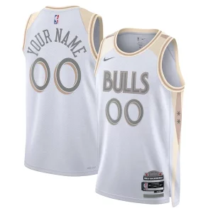 Chicago Bulls Nike Unisex 2024/25 Custom Swingman Jersey City Élégant Edition White