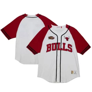 Chicago Bulls Practice Day Baseball Jersey Moderne White