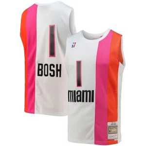 Chris Bosh Miami Heat 2001/02 Magnifique Hardwood Classics Swingman Jersey White
