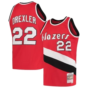Clyde Drexler Portland Trail Blazers 1983/84 Hardwood Classics Moderne Swingman Jersey Red