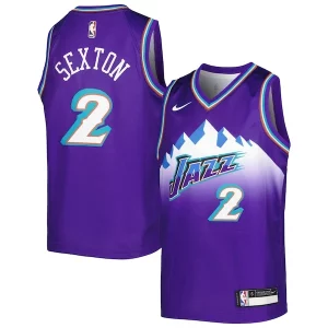 Collin Sexton Utah Jazz Nike Youth 2022/23 Swingman Jersey City Captivant Edition Purple