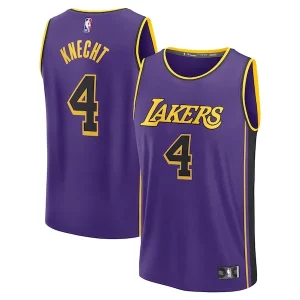Dalton Knecht Bold Los Angeles Lakers Fast Break Replica Player Jersey Statement Edition Purple