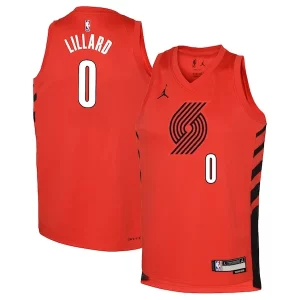 Damian Lillard Portland Trail Blazers Jordan Brand Splendide Youth Swingman Jersey Statement Edition Red