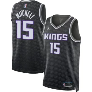 Davion Mitchell Sacramento Kings Jordan Brand Unisex Swingman Jersey Statement Edition Black Confortable