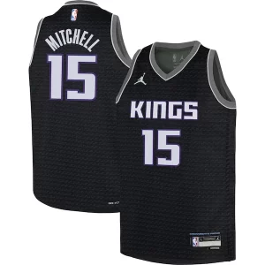 Davion Mitchell Sacramento Kings Jordan Brand Youth Swingman Jersey Authentique Statement Edition Black