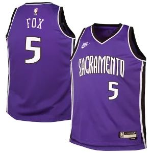 De'Aaron Fox Sacramento Kings Exceptionnel Nike Youth 2024/25 Swingman Jersey Purple Classic Edition