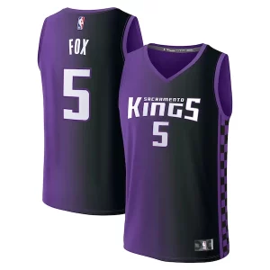 De'Aaron Fox Sacramento Kings Fast Break Replica Player Jersey Statement Edition Purple Haut de gamme